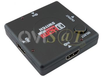 Intercambiador / switch negro HDMI de 3 puertos 1080p